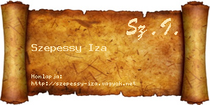 Szepessy Iza névjegykártya